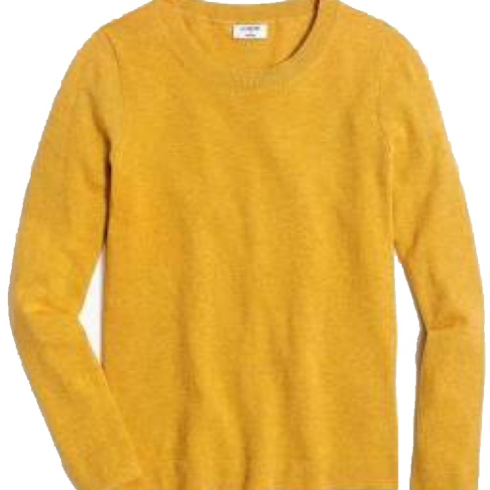 J crew teddie sweater yellow size s cotton wool